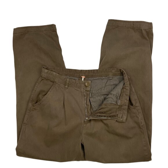 Free People Cya Later Skate Trouser Pant 10 Pleated Front Mid Rise Cottagecore - Picture 3 of 12